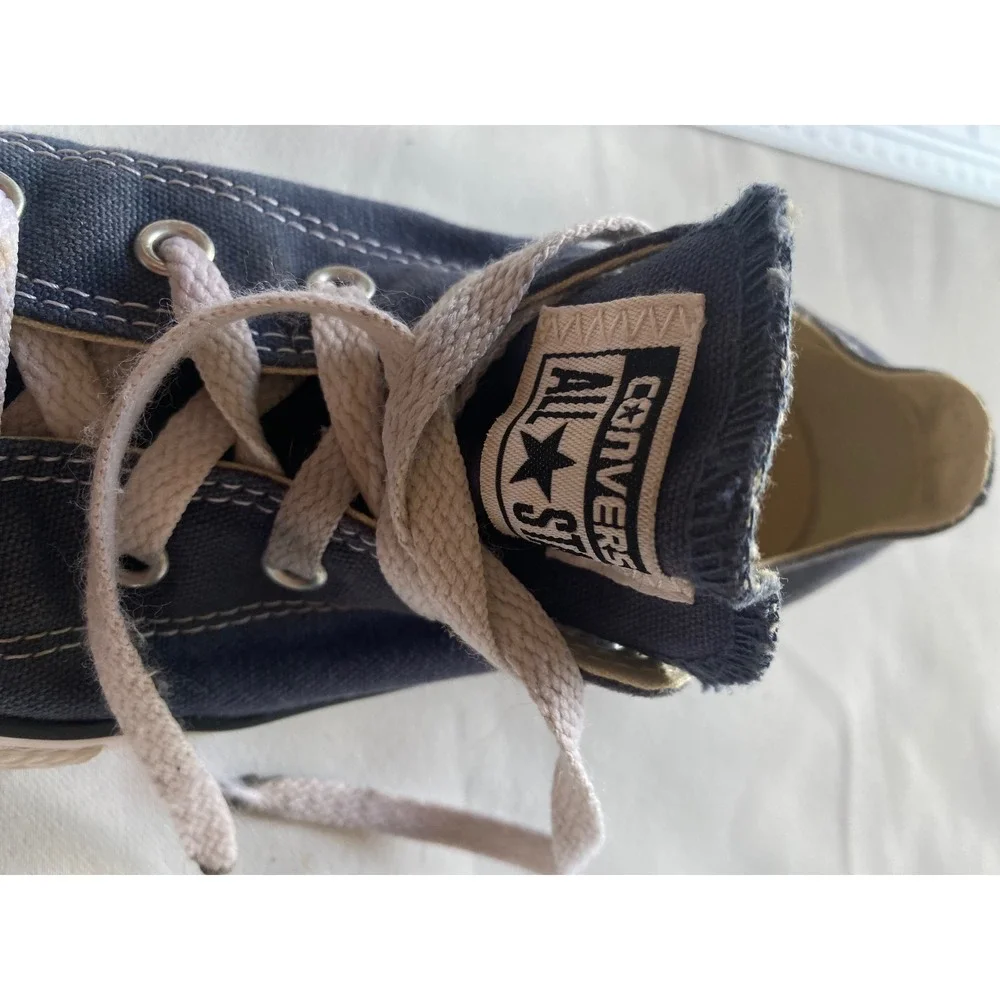 Converse All Star Sneakers Canvas Low Top Casual Shoe Kid Size 3 Play Blue White